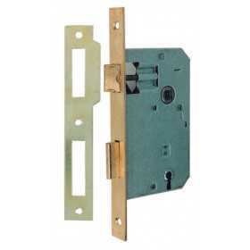 LOCK PATENT WITH RECTANGULAR PLATE Q.8 / 70 BRONZE 30 MM