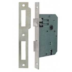 PATENT LOCK WITH RECTANGULAR PLATE Q.8 / 70 NICKEL FROM MM. 50