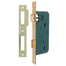 PATENT LOCK WITH RECTANGULAR PLATE Q.8 / 90 BRASS FINISH FROM