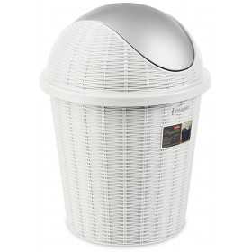 White Elegance swing lid bin 28.5x39h cm. lt. 10