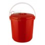 DUSTBIN WITH PLASTIC HANDLE AND TRASHY LID LT. 18