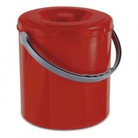 Eureka dustbin with Red lid cm. 27x29h. lt. 15