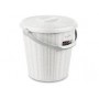 Elegance wicker finish bin with White lid lt. 10