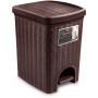 Elegance wicker finish waste bin with Moka pedal lt. 20