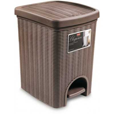 Elegance wicker finish waste bin with Tortora pedal unit lt. 20