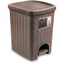 Elegance wicker finish waste bin with Tortora pedal unit lt. 20