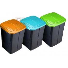 PLASTIC BIN FOR SEPARATE WASTE COLLECTION GREEN LT. 15