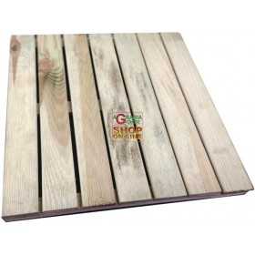 NON-SLIP PLATFORM FOR SHOWER POOL IN TREATED WOOD CM. 50x50
