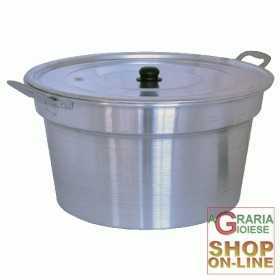 ALUMINUM BOILER POT WITH LID CM. 24