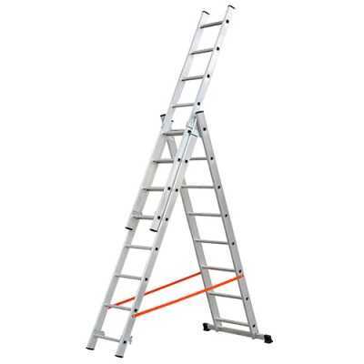 MODULA SCALA ALLUMINIO TIPO TRE RAMPE 11+11+11 SERIE 5 