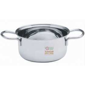 POT IN STAINLESS STEEL 18/10 WITH HANDLES AND ALUMINUM BOTTOM