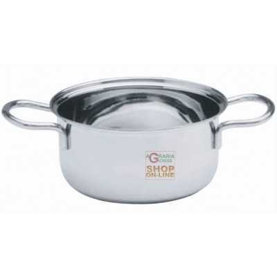 POT IN STAINLESS STEEL 18/10 WITH HANDLES AND ALUMINUM BOTTOM