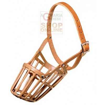 PET TRIBE MUZZLE FOR DOGS WITH REMOVABLE LEATHER CAGE MIS. 2
