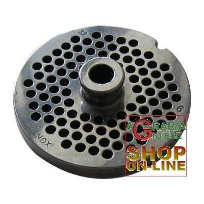 STAINLESS STEEL PLATE FOR MEAT MINCER 22 HOLE 6