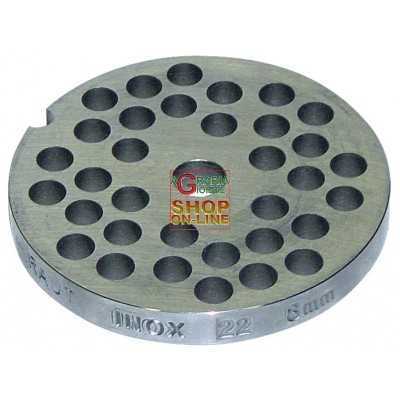 STAINLESS STEEL PLATE FOR MEAT MINCER 22 HOLE 8