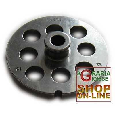 STAINLESS STEEL PLATE FOR MEAT MINCER 32 HOLE 18