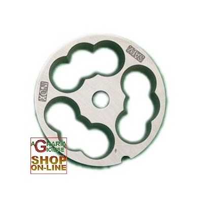 STAINLESS STEEL PLATE FOR MEAT MINCER 32 COUNTERSUNK