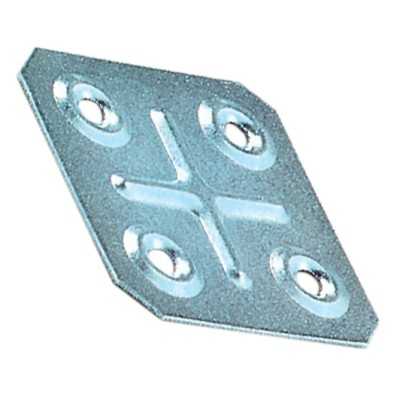 SQUARE PLATES IN GALVANIZED STEEL CM. 4x4 PCS. 10