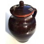 ENAMELED PIGNATA WITH LID AND HANDLES MIS. II
