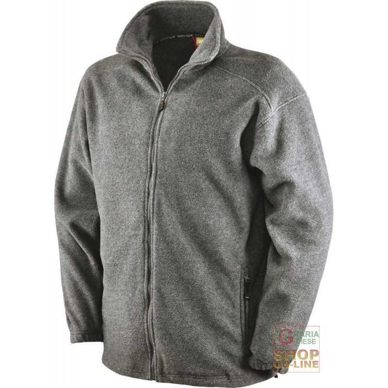 100 POLYESTER FLEECE WITH ZIPPER AT THE BOTTOM MELANGE GRAY COLOR TG