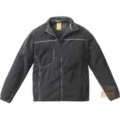 POLYESTER FLEECE WITH ZIP TO THE BOTTOM BLACK COLOR TG S XXL