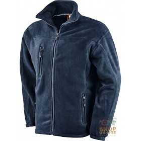 POLYESTER FLEECE WITH ZIPPER AT THE BOTTOM COLOR BLUE TG M XXL