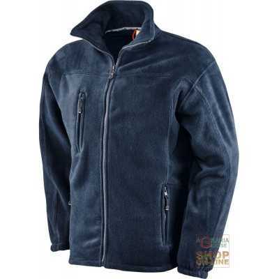 POLYESTER FLEECE WITH ZIPPER AT THE BOTTOM COLOR BLUE TG M XXL
