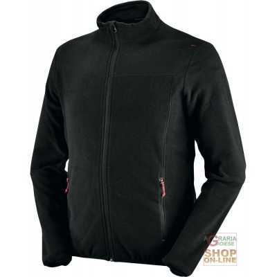 POLYESTER FLEECE WITH ZIPPER AT THE BOTTOM MICRO-FLEECE BLACK