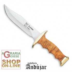 ANDUJAR BOWIE STAINLESS STEEL BLADE CM. 17 OLIVE HANDLE CS A0632