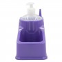 PLATICFORTE DISPENCER SOAP DISH WITH SQUARE SPONGE HOLDER