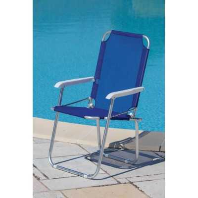 PLAYA ALUMINUM ARMCHAIR MOD. MAGNUM BLUE COLOR