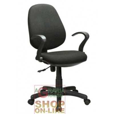 GAS SWIVEL ARMCHAIR WITH ARMRESTS FOR OFFICE BLACK