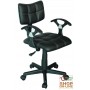 SWIVEL OFFICE ARMCHAIR DORIS BLACK