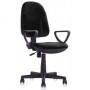 GAS SWIVEL OFFICE ARMCHAIR WITH ARMRESTS BLACK