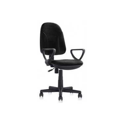 GAS SWIVEL OFFICE ARMCHAIR WITH ARMRESTS BLACK