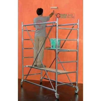 GALVANIZED STEEL SCAFFOLDING WITH WOODEN WORKTOP MOD. GRIM MT.