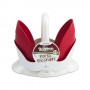 DUO CUP HOLDER IN PLASTIC Nacre-Dark Red