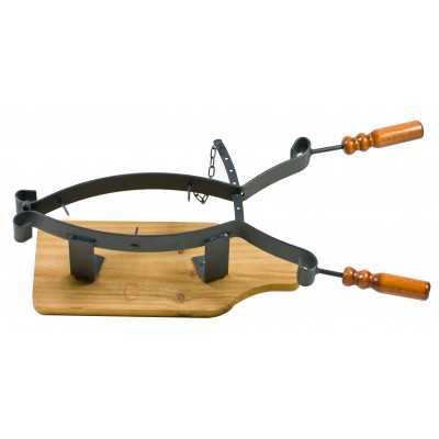STEEL HAM HOLDER WITH WOODEN BASE