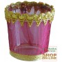 GLASS TEA LIGHT TOULLE HOLDER CM.6X6