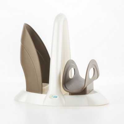 COMBINED NAPKIN HOLDER IN PLASTIC Mother of Pearl-Taupe 7532C