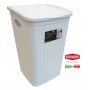 Elegance laundry basket in white plastic lt. 50