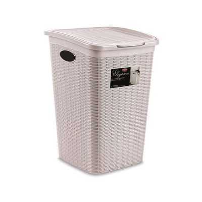 Elegance Laundry Basket In Powder Plastic lt. 50