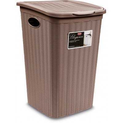 Elegance Laundry Basket In Tortora Plastic lt. 50