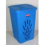 Perforated laundry basket Spring Line Blue Ottanio cm.