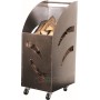 STEEL LOG HOLDER WITH OPEN WHEELS AG CM. 32X42X80h