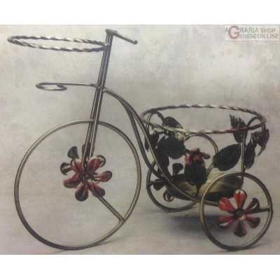 WROUGHT IRON BICYCLE POT HOLDER