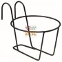 WROUGHT IRON VASE HOLDER ROUND ONE PLACE DIAM. CM. 22