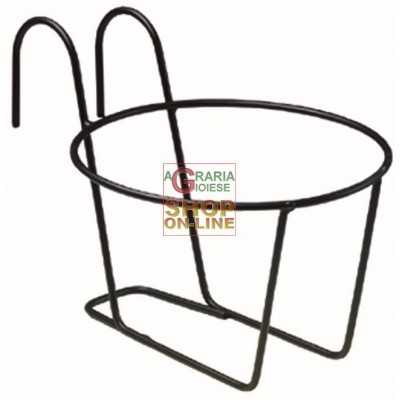 WROUGHT IRON VASE HOLDER ROUND ONE PLACE DIAM. CM. 25