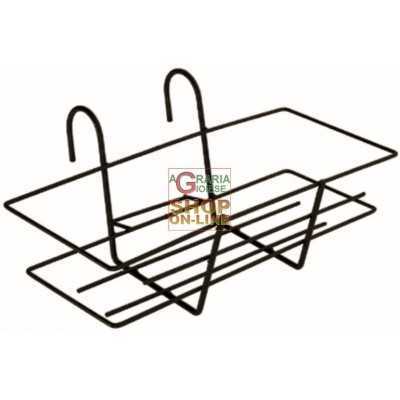 VASE HOLDER IN RECTANGULAR BLACK PLASTIC IRON CM. 50