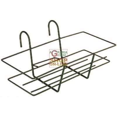VASE HOLDER IN RECTANGULAR GREEN PLASTIC IRON CM. 40